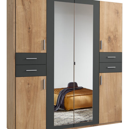 Tesoro 4 door Oak Wardrobe